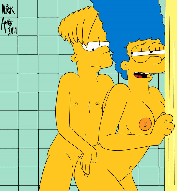 bart fucking marge in the shower