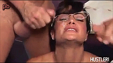 lisa ann getting face covered in thick cum