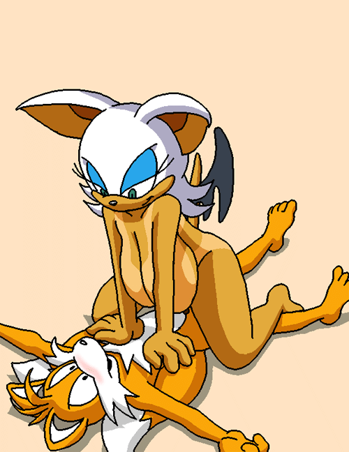 Tails and Rouge having fun