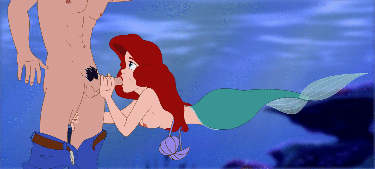 The Little Mermaid Ariel underwater blowjob