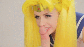 Lexi Belle cosplaying a very sexy Sailor Moon while giving hot BJ