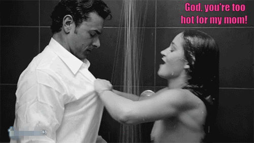 Stepdaughter seduces stepdad in the shower