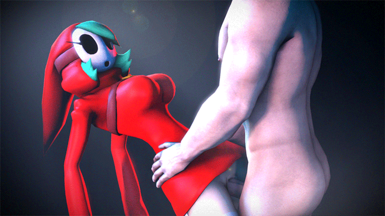 2015 3d animated ass big_breasts blush breasts clothed clothing female hair half-dressed hood human humanoid imflain3d legwear male male/female mammal mario_bros mask nintendo not_furry open_mouth penetration penis pussy sex shygirl shyguy vaginal_penetra