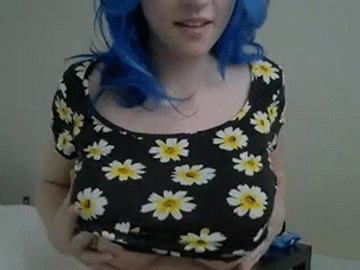 Super Goth Bimbo baby cakes grabs her giant pale emo teenage breasts & gives her slut self a squeeze in her - SGB besttt