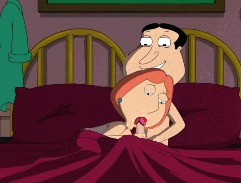Family Guy - Lois Griffin blowing & jerking Quagmire until he spurts and spurts!
