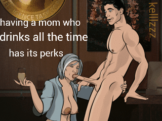 Archer gets blowjob from his drunk mother