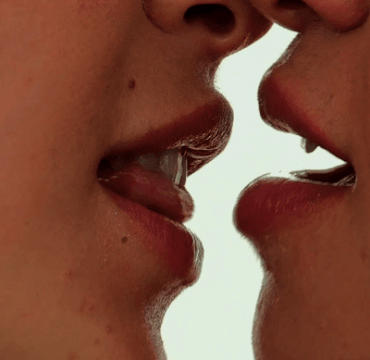 Gif - A Passionate Lesbian Girlfriend Kiss