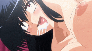 Gif - ahe_gao animated animated black_hair blush bouncing_breasts breasts cum cum_in_mouth female fucked_silly happy izumi_hikaru nipples open_mouth rolling_eyes screencap seito_kaichou_hikaru smile