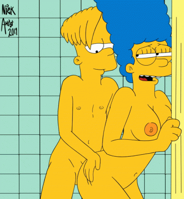 Gif - bart fucking marge in the shower