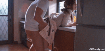 Gif - bent over kitchen counter