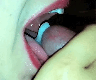 Gif - Close Up Cum Squirting In Her Mouth
