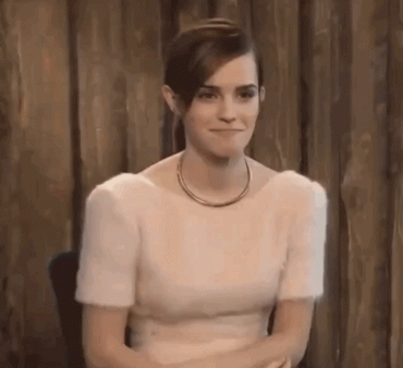 Gif - Emma can’t help but laughing at your dick. It’s not worthy!