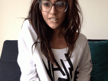 Gif - flashing my tits real fast glasses hipster