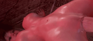 Gif - Gigantic cock, way too big for tight vaginal passage.
