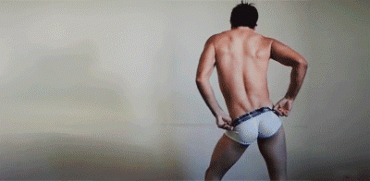 Gif - Guy taking off his underwear and showing off