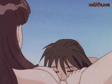Gif - Hot anime porn animated picture featuring superb brunette jugs