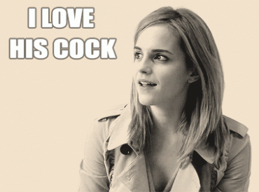 Gif - "I love his cock." - Emma Watson