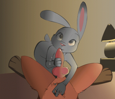Gif - Judy cleaning up her mess