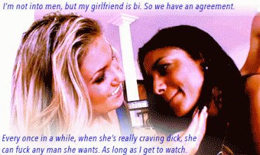 Gif - lesbian sharing her girlfriend