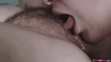 Gif - licking wet and moist pussy