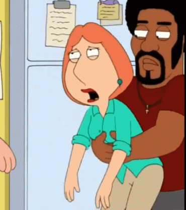 Gif - Lois Griffin dry humped when choking on food