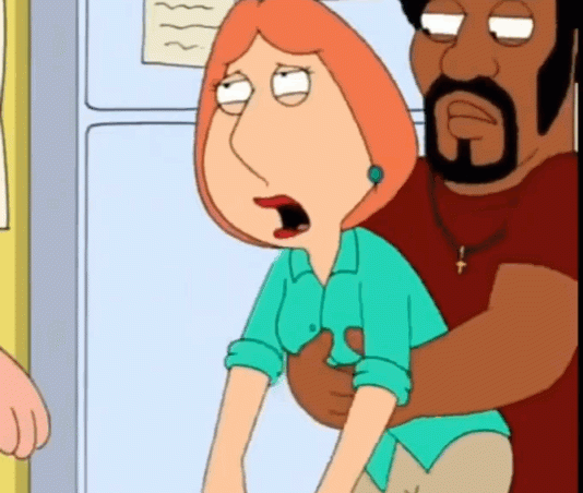 Gif - Lois Griffin dry humped when choking on food