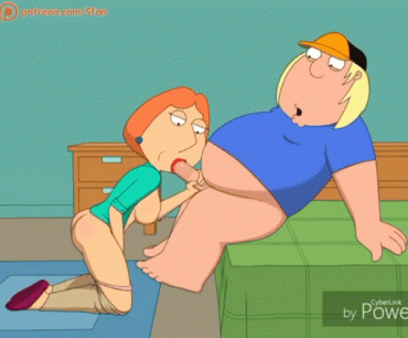 Gif - Lois Griffin is always satisfied, because her son has the same cock as Peter