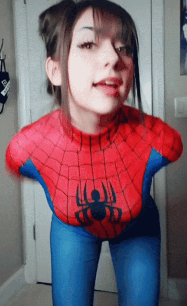 Gif - Sexy spiderwoman cosplay