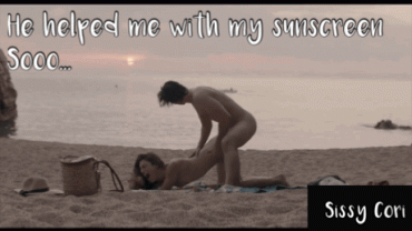 Gif - Sooo... now there is sand in my crack and cum in my ass