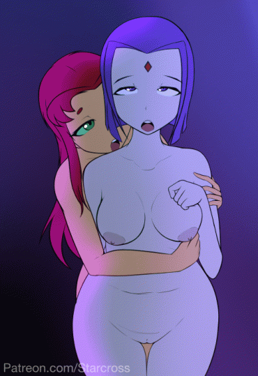 Gif - Starfire drills Raven with something