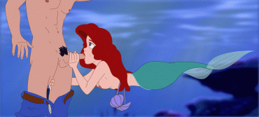 Gif - The Little Mermaid Ariel underwater blowjob
