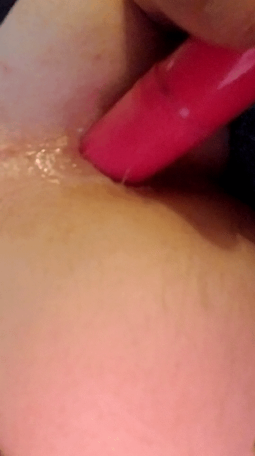 Gif - using cum to play with my hole
