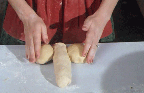 Gif - While Ann was making the bread for dinner, she had something on her mind for after dinner.