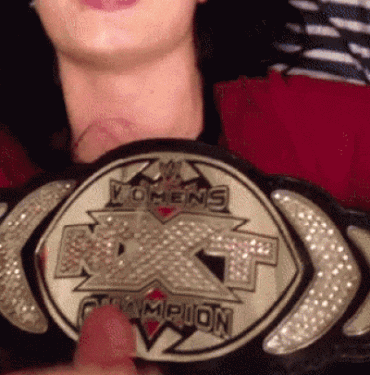Gif - Cumming on Paige's WWE Belt