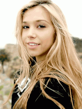 Gif - cute teen with a beautiful face