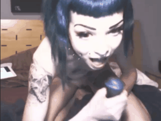 Gif - Gothgirl and her horse