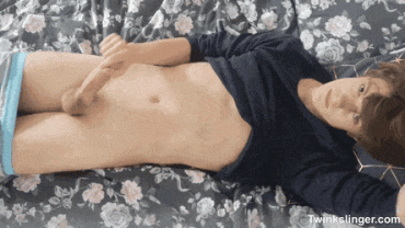 Gif - HOT Twink Playing With Perfect Cock And Balls...Perfect Cum Shot uncut twink straight guys solo male hd porn handjob gay euro cumshot big dick amateur GIF