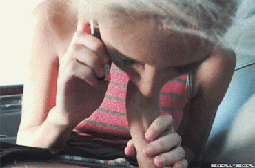 Gif - NAOMI WOODS PHONING IN A BLOWJOB