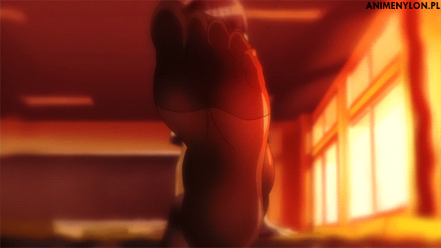 Gif - Onii-chan no Koto Nanka Zenzen Suki Janain Dakara ne Kondou Mayuka feet pantyhose nylon legs tights anime giirl foot fetish