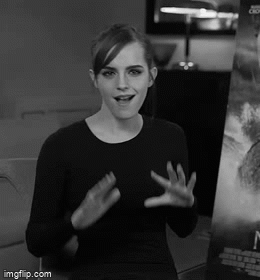 Gif - Sexy Emma Watson B & W