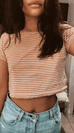 Gif - Teen Showing Off Her Body and Small Titties