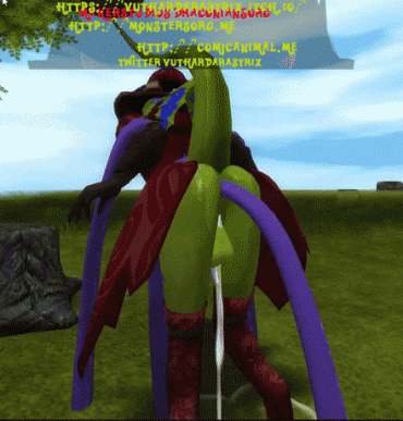 Gif - Tentacle continue abuse a wizard.