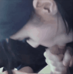 Gif - Wwe Paige blowjob with mouth full of cum