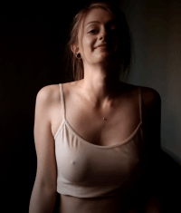 Gif - Amateur teen shaking her soft tits