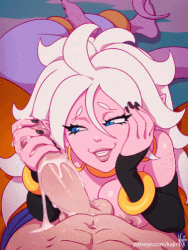 Gif - Android 21 getting the soul out of him...