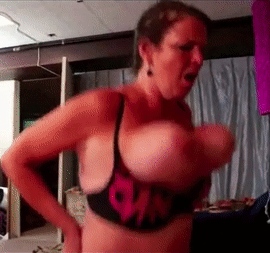 Gif - Carrie Moon huge tits bouncing