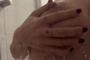 Gif - Jo's nipple play under the shower