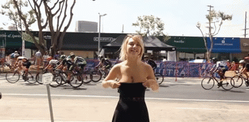 Gif - Lily Ivy flashing in public