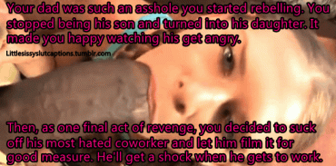 Gif - littlesissyslutcaptions:Hundreds of Original Sissy Captioned gifs!Original cheating and cuckold captions!
