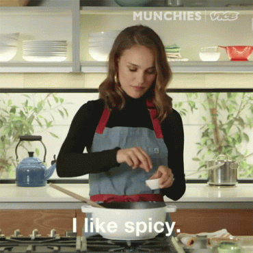Gif - Natalie Portman Likes It Spicy